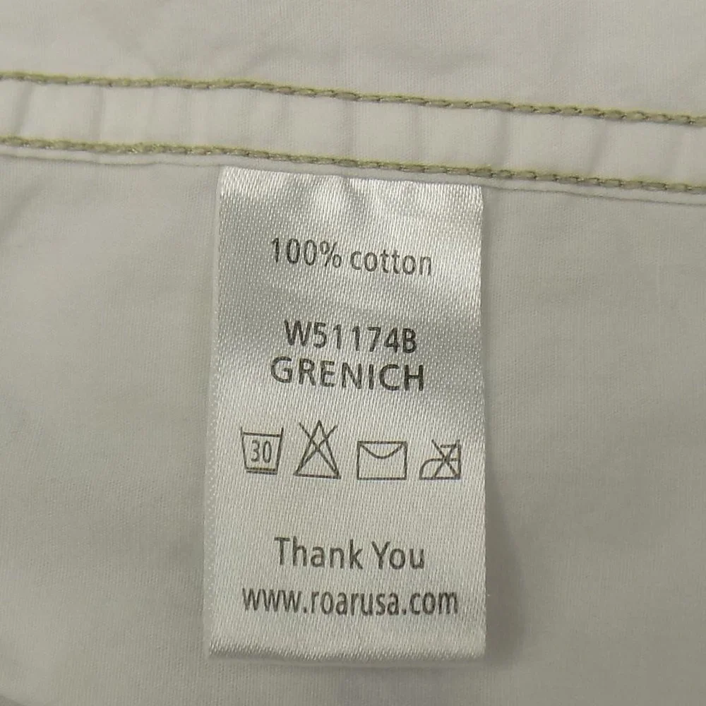Roar Men's Embroidered Crest Design Button Front Collared Shirt Size Small - Picture 11 of 11